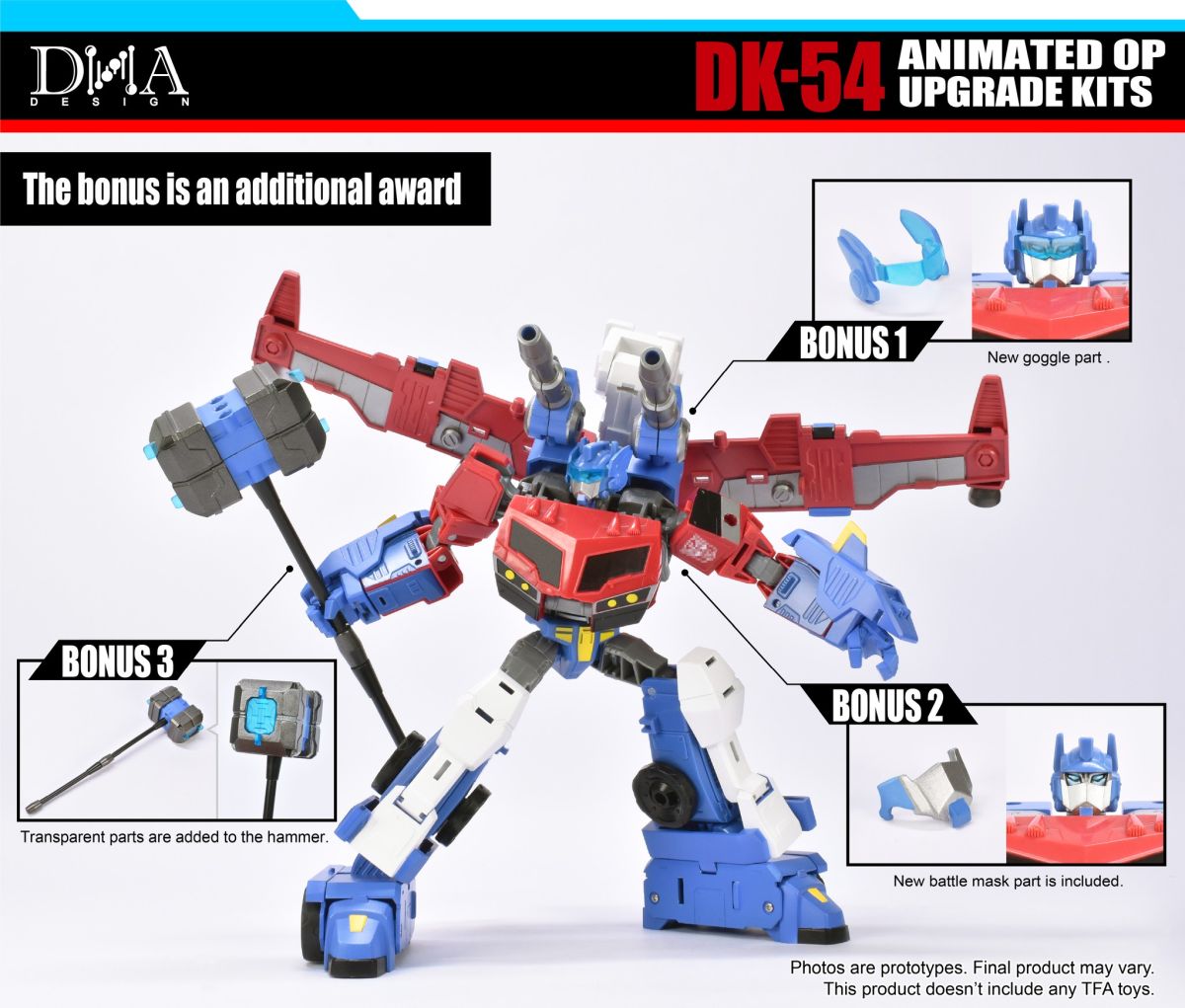 DNA Design DK-54 Bonus Parts for United Animated Optimus